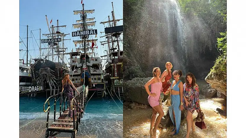 Nilperi Şahinkaya, Film Setinde Fethiye'nin Tadını Çıkarıyor