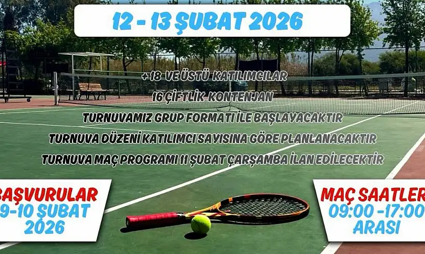 Fethiye'de Sevgililer Günü'ne özel tenis turnuvası başlıyor