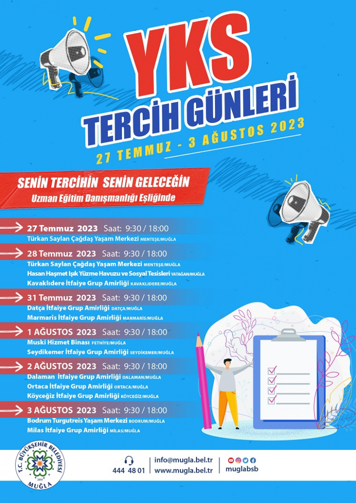 Öğrencilerin tercihlerine yönelik danışmanlık sağlanacak