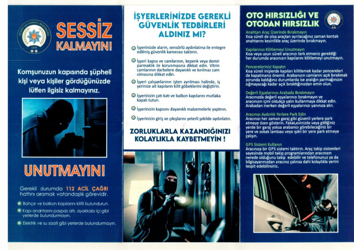 Fethiye Emniyet Müdürlüğünden Hırsızlık Uyarısı