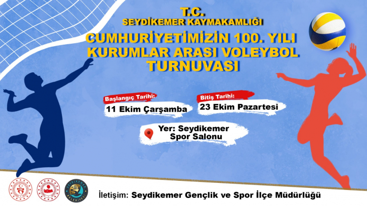 Cumhuriyetimizin 100. Yılı Kurumlararası Voleybol Turnuvası Başlıyor