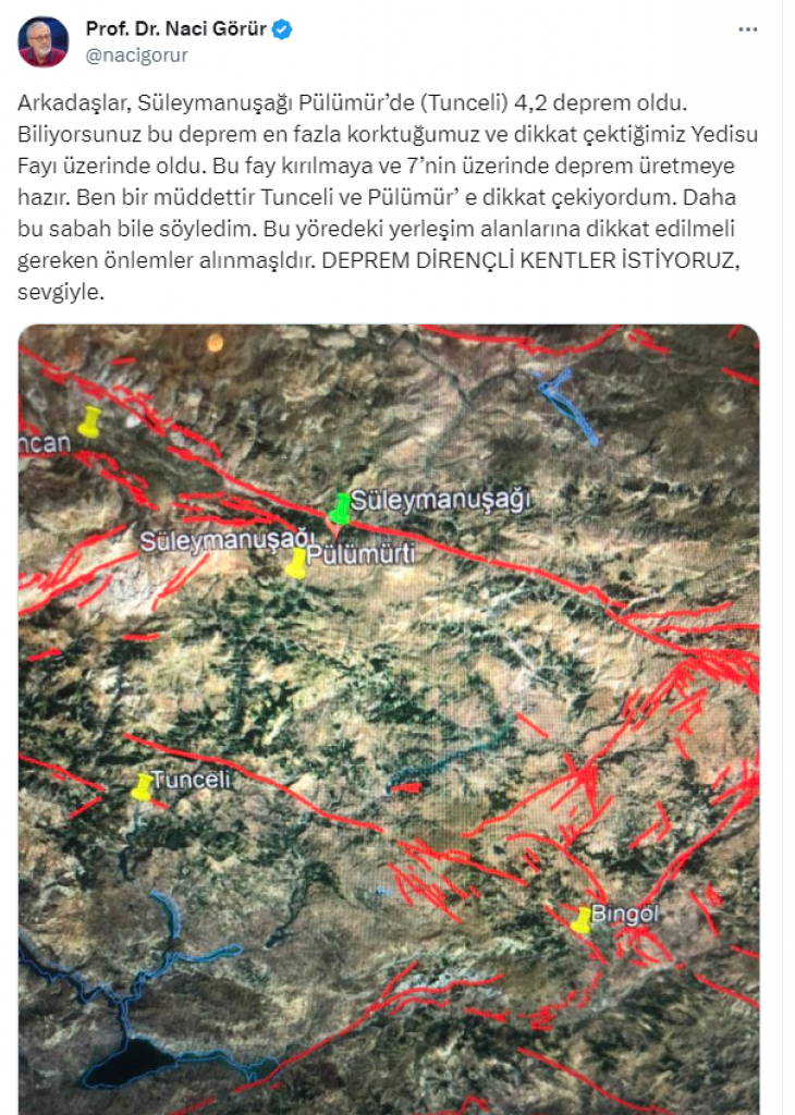 Naci Görür, Korkutan Uyarıyı Yaptı